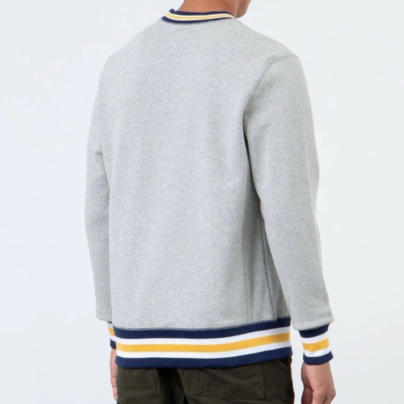 Aimé Leon Dore Collegiate Crew Sweater Gray Crew Neck Size M - Picture 4 of 7